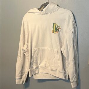 Oregon Ducks white Hoodie with Cartoon Graphics